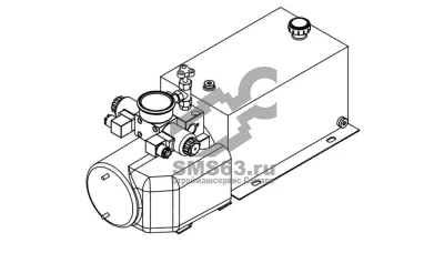 Станция насосная гидравлическая TDDL-00-2002-DC024-0220-006: 20MPa. 24V 2,2 KW.2500RPM 2,1cc/r 10L Tank. steel square horizontal. DSG-02-3C6-DC24V. Port G3/8 With Pressure gage With the bracket for motor and the protect cover for motor