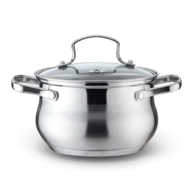 Кастрюля нерж KL-4258 3,0л стекл/кр капс/дно *9