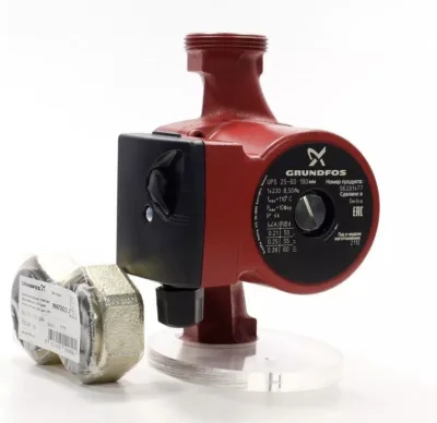 Насос циркуляционный Grundfos UPS 25/60 180 (с гайками)