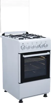 Газоэлектрическая плита NORDEN FF5403GAZW(Белый/Газ.контр/Сталь/Крышка)