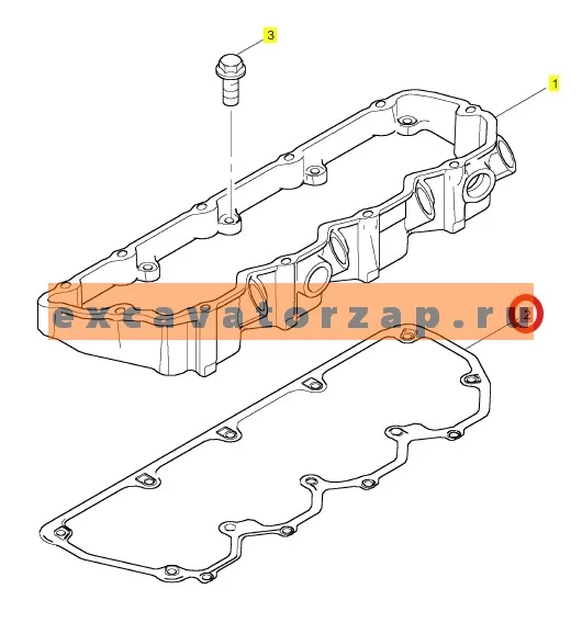 Прокладка T414784 проставки клапанной крышки двигателя PERKINS