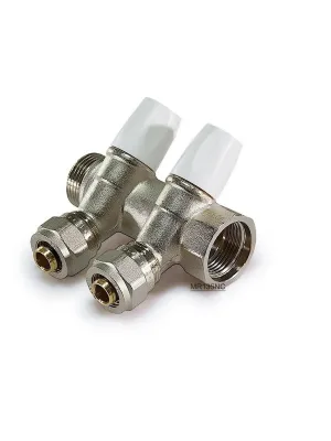 Коллектор латунный Tim 1*16*2 вых. с вентелем и евроконусом MR135N-1-C-2