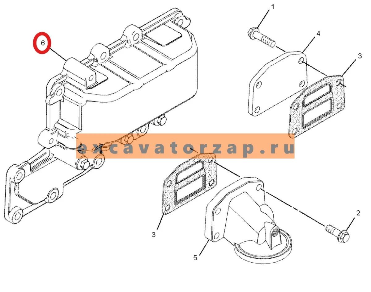 Маслоохладитель 4134W021 (аналог, Турция) двигателя PERKINS