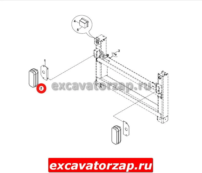 СТЕКЛО ЗАДНЕГО СТОП-СИГНАЛА 526/02613, 52602613 (ДЛЯ ФОНАРЯ 526/02610, 52602610) ЭКСКАВАТОРА ПОГРУЗЧИКА HIDROMEK 102B, 102S
