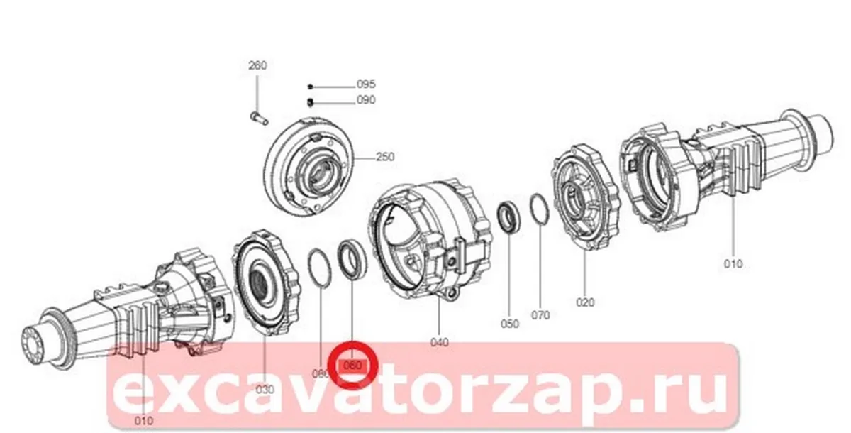 Подшипник S06/43513, S0643513 ступицы экскаватора погрузчика Hidromek 102S