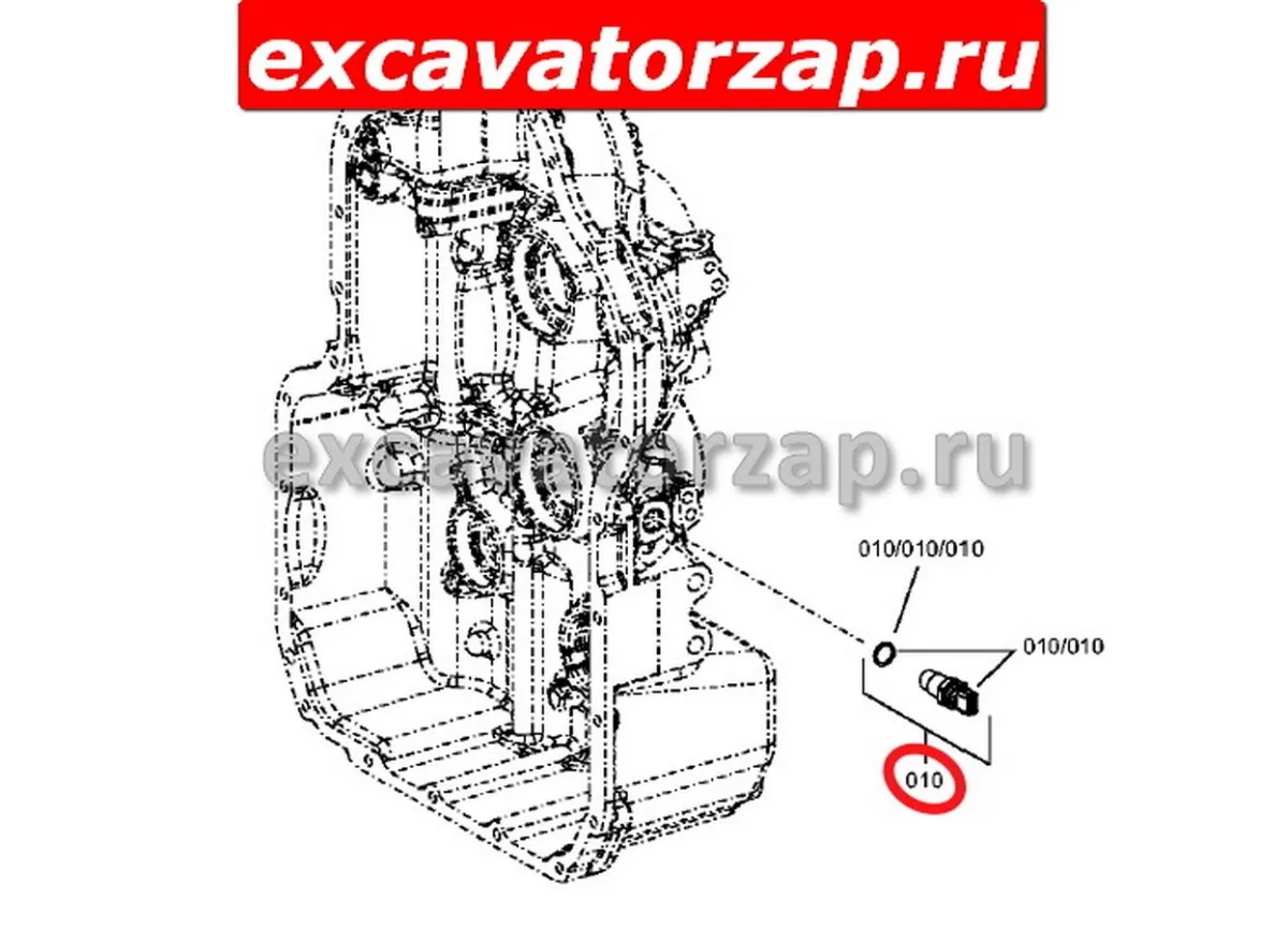 Датчик скорости КПП S06/43340, S0643340 экскаватора погрузчика Hidromek 102S