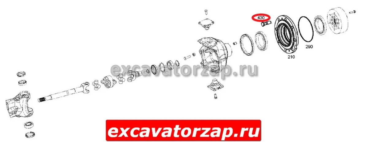Шпилька колесная S06/42019, S0642019 ступицы экскаватора погрузчика Hidromek 102