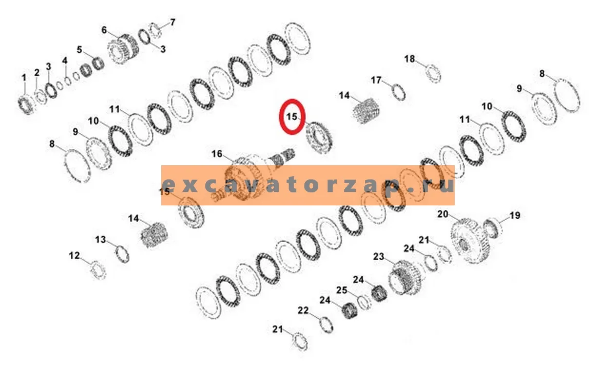 Поршень КПП F03/40148, F0340148 экскаватора погрузчика Hidromek 102S