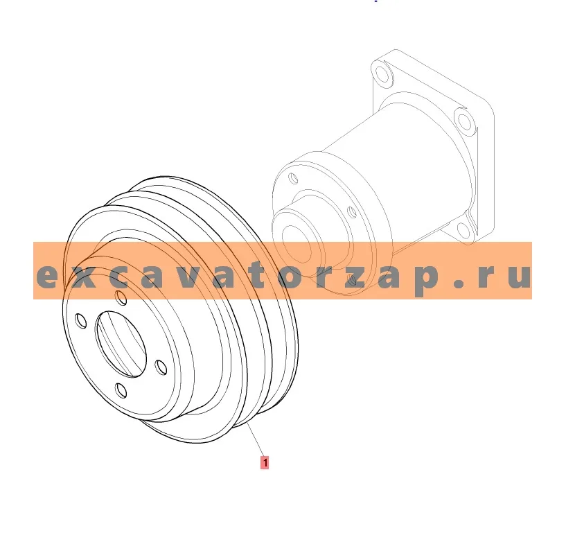 Шкив вентилятора F01/31151, F0131151 двигателя экскаватора погрузчика Hidromek 102S