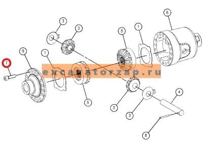 Винт S06/44037, S0644037 дифференциала моста экскаватора погрузчика HIDROMEK 102
