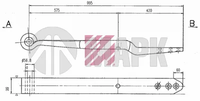 Полурессора BPW 0508213751 (однолистовая) (Marshall)
