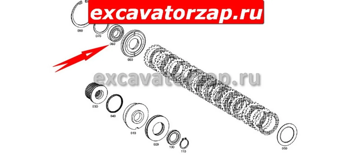 Подшипник  0879206 (аналог) КПП экскаватора Hitachi ZX180W