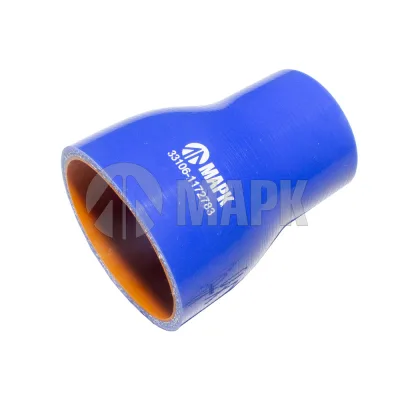 Патрубок интеркулера (силикон) синий переходник (Ф50/70x100) (МАРК)