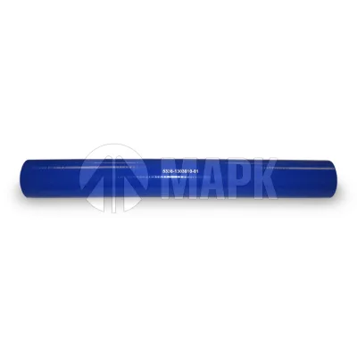 Патрубок радиатора верхний МАЗ 500-1303025-01 (силикон) синий (d=42x420)