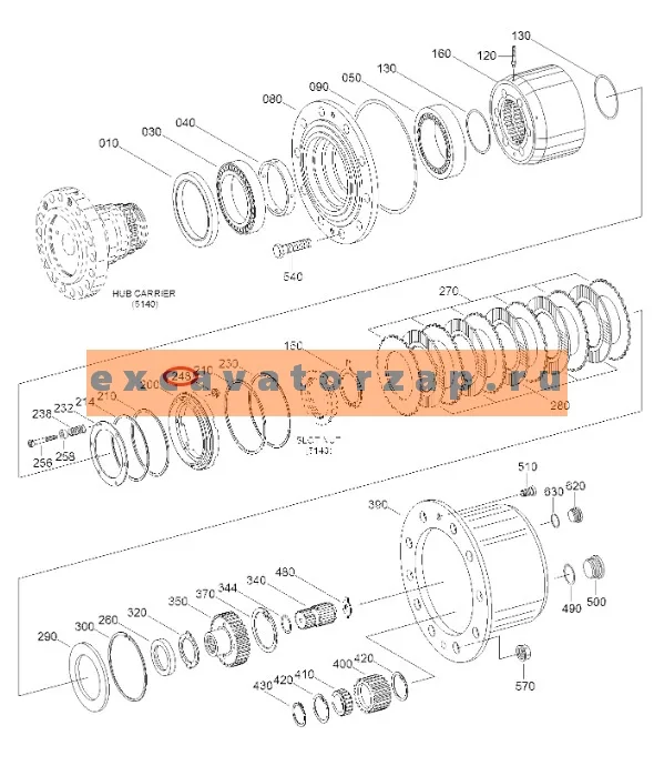 Гайка 0884528 моста экскаватора HITACHI UCX300, ZX130W, ZX130W-AMS, ZX160W, ZX160W-AMS, ZX180W, ZX180W-AMS, ZX210W, ZX210W-AMS, ZX300W