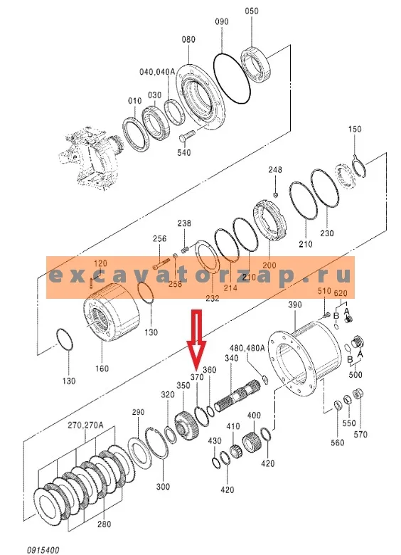 Стопорное кольцо 0884541 моста экскаватора Hitachi ZX160W
