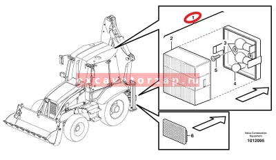 Фонарь 885111117 (ТУРЦИЯ) задний экскаватора погрузчика Komatsu WB93, WB95