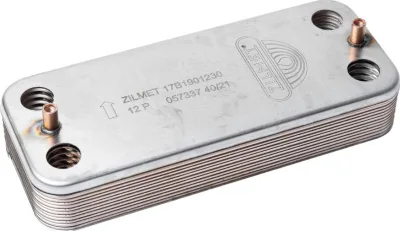 Теплообменник ГВС 12 пластин 160 мм 1901230 Baxi ECO3/Luna/Bugatti ECO (Hrale PHE.008, ERA T12-137)