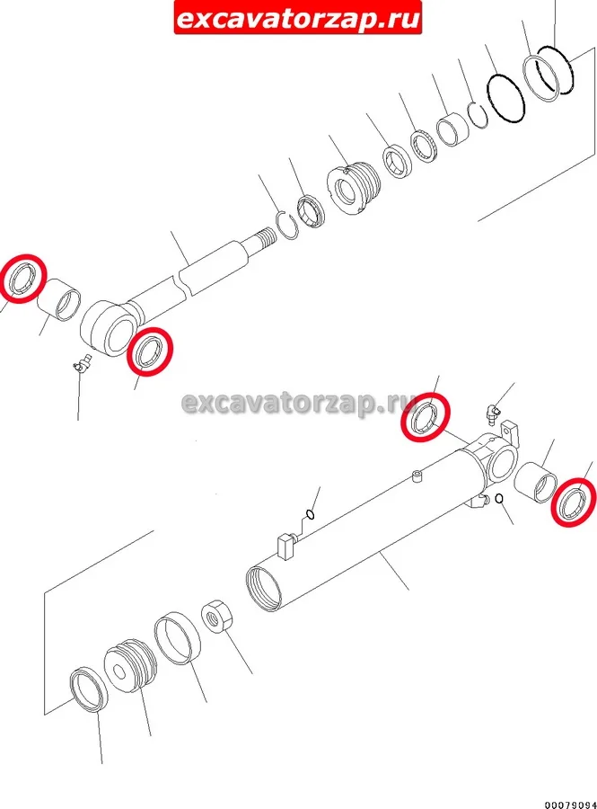 Уплотнение (пыльник) 07145-00045 пальца экскаватора Komatsu PC27, PC35, PC45