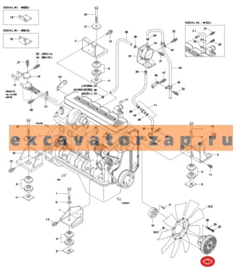 Вискомуфта 11Q6-01190 (аналог, КНР) вентилятора охлаждения двигателя экскаватора HYUNDAI HX180L, R140LC9A, R160LC9, R160LC9A, R160LC9S, R170W9S, R180LC9, R180LC9A, R180LC9S, R180W9S