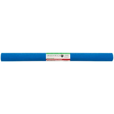 Бумага крепированная Greenwich Line, 50*250см, 32г/м2, синяя, в рулоне