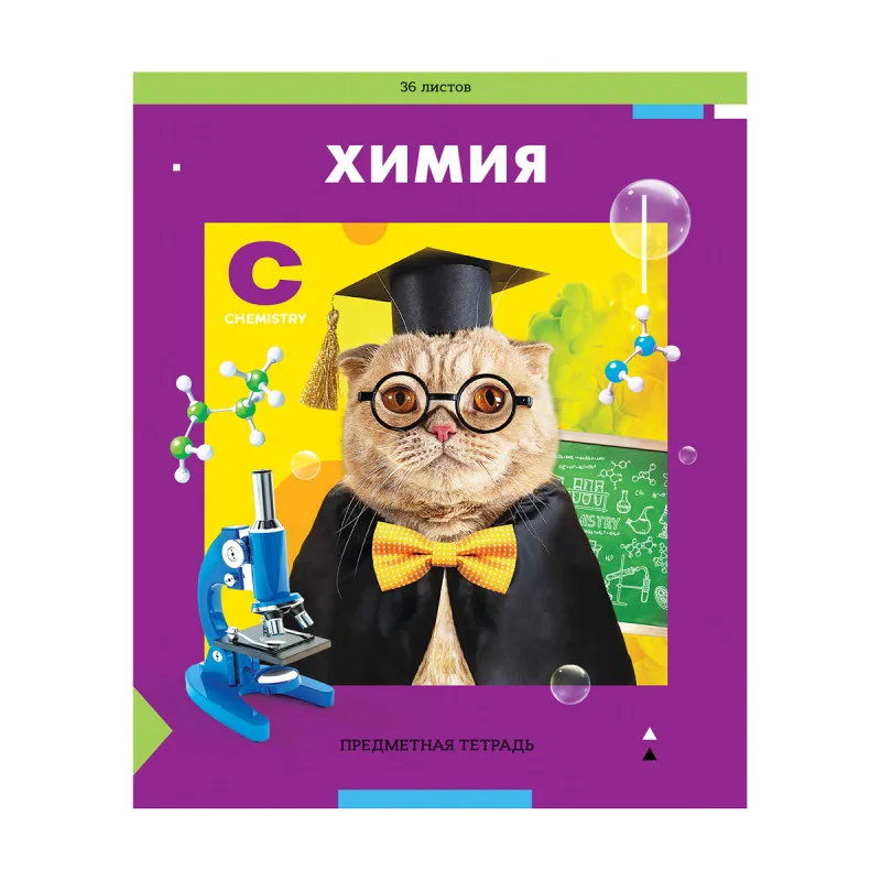 Тетрадь предметная 36л. ArtSpace "Пять в квадрате" - Химия, эконом Тп36к_47973
