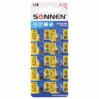 Батарейка AG04 алкалиновая Smartbuy(377, LR626, LR66)-10BL, блистер ЦЕНА ЗА 1ШТ