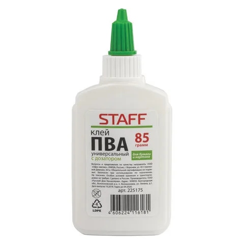 Клей ПВА STAFF, 85 г, с дозатором