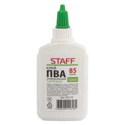 Клей ПВА STAFF, 85 г, с дозатором