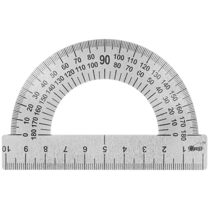 Транспортир 10см, 180°, металл. ТС-10 ТР-31662