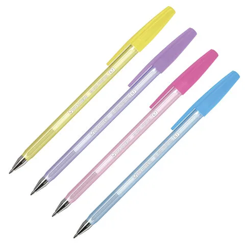 Ручка шариковая BRAUBERG "M-500 PASTEL", СИНЯЯ, корпус ассорти, узел 0,7 мм, линия письма 0,35 мм