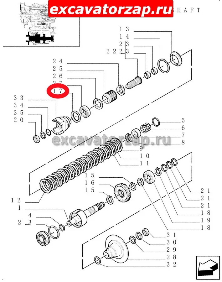 Сальник хвостовика 9969432 КПП экскаватора погрузчика New Holland B115