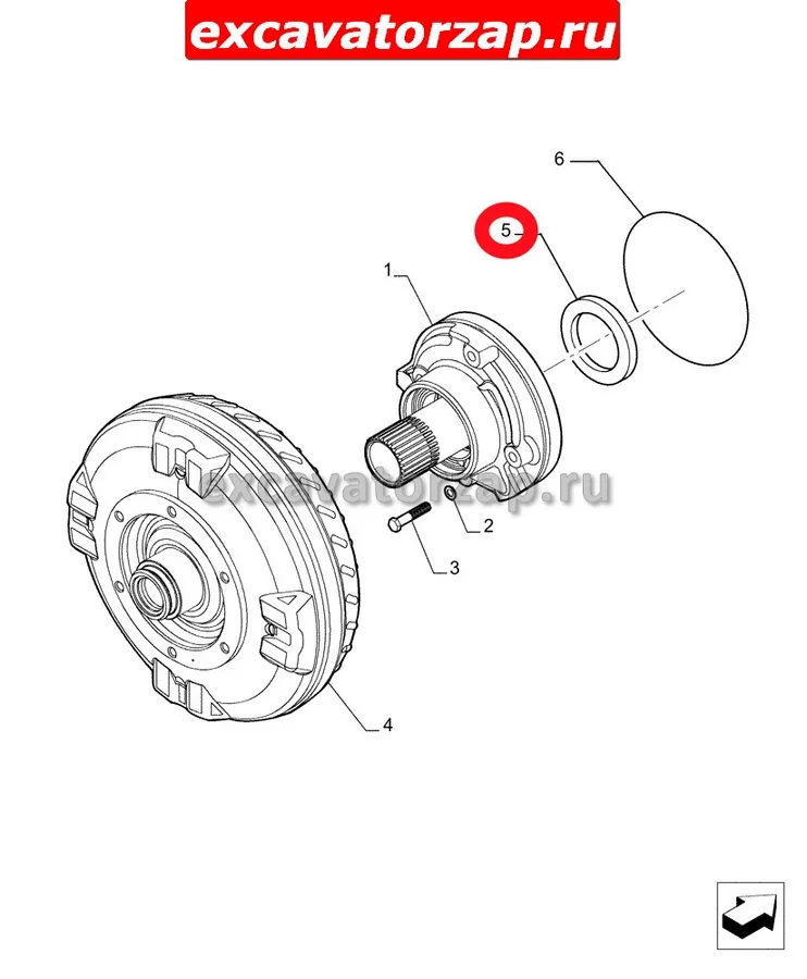 Сальник 84363862 насоса КПП экскаватора погрузчика New Holland B115