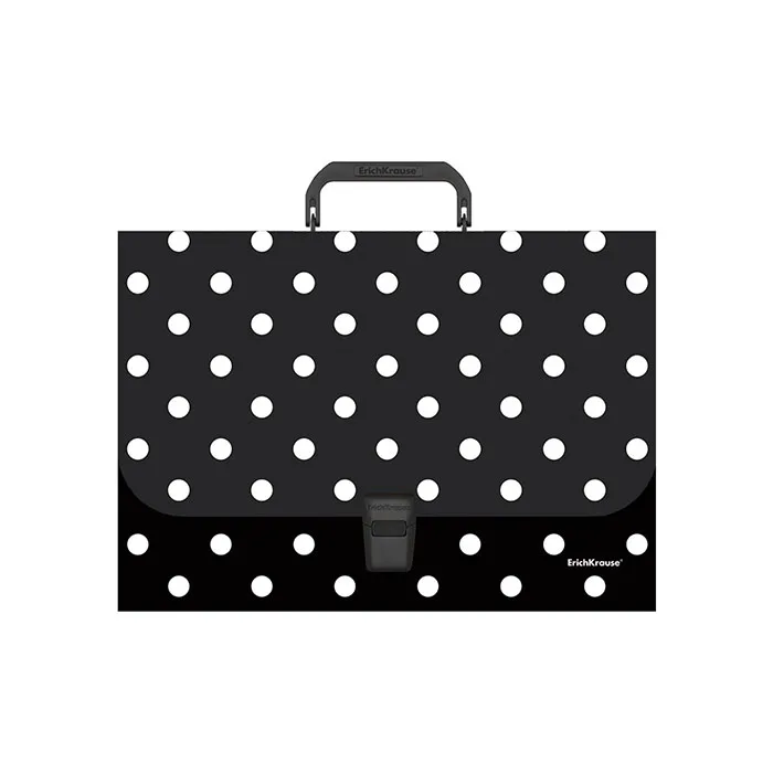 Портфель пластиковый Dots in Black, A4