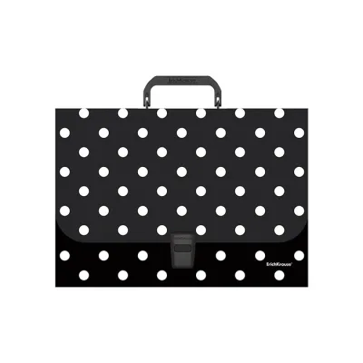 Портфель пластиковый Dots in Black, A4