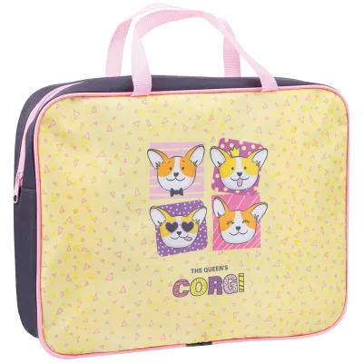 Папка с ручками А4 ArtSpace "Corgi", полиэстер, на молнии, 70мм ПМД-4-20_16669
