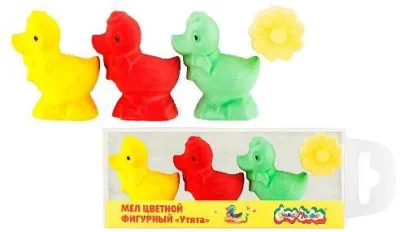 Фигурный цветной мел "Утята"