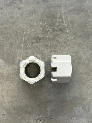 Гайка корончатая, прорезная с уменьшенным размером "под ключ" М20х1,5 ГОСТ 2528-73, класс прочности 10