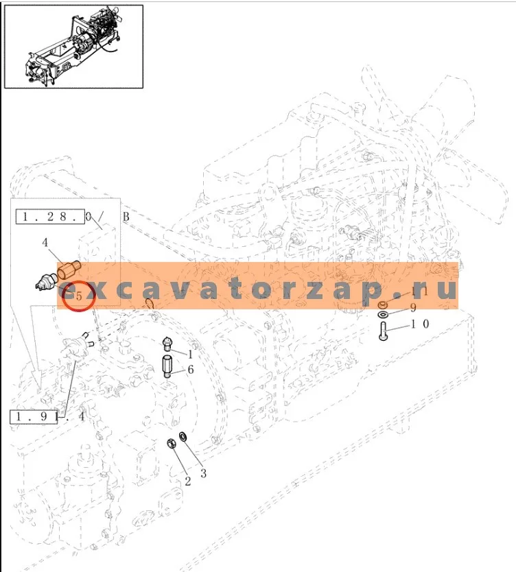 Датчик 51454937 давления КПП New Holland B90 B110 B115