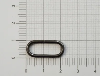 Рамка овальная 18х6х2 мм. Черный никель роллинг