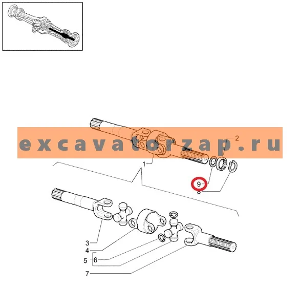 Шайба 85817697 полуоси моста экскаватора погрузчика NEW HOLLAND LB75.B, B110B, B100B, LB90.B, 655E, B90B, NH85TLB, B95B, LB75, 555E, LB75CP, LB90, 575E, 675E, LB95, B95BTC, B95BLR, LB110, B110, B110 TIER 3, B95, LB110.B, B95LR, B95TC