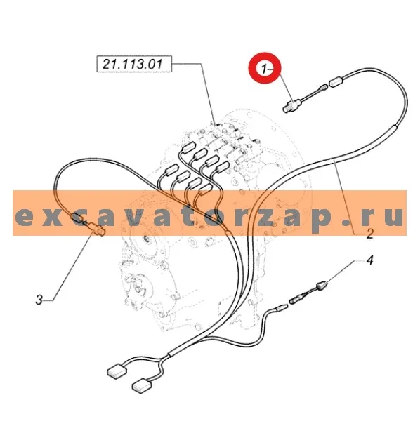Датчик давления КПП 339785 экскаватора погрузчика NEW HOLLAND B95CTC, B110B, B115B, B110BTC, B95B, B95BLR, B95BTC, B110C, B95C, B95CLR
