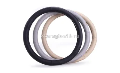Оплётка руля M (цвет на выбор) кожаная