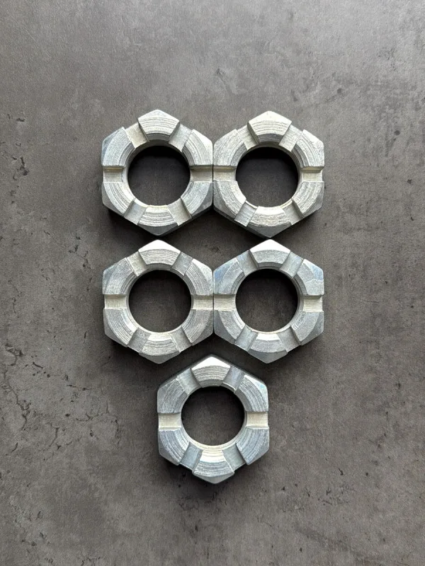 Гайка корончатая, прорезная низкая с уменьшенным размером "под ключ" М42х3 ГОСТ 5935-73