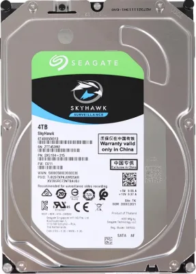 Жесткий диск Seagate SATA-III 4TB ST4000VX013 Surveillance Skyhawk 4KN (5400rpm) 256Mb 3.5"