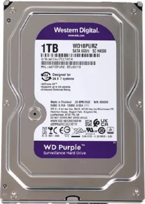 Жесткий диск WD SATA-III 1TB WD10PURZ Surveillance Purple (5400rpm) 64Mb 3.5"