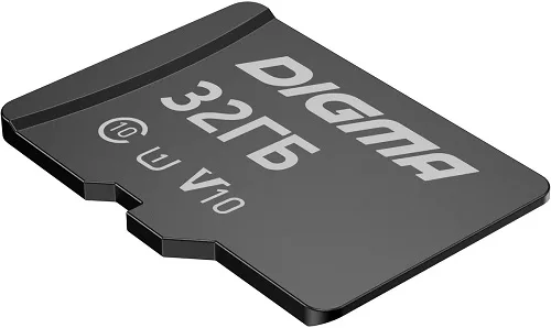 Карта памяти microSDHC UHS-I U1 Digma 32 ГБ, 70 МБ/с, Class 10, 1 шт., переходник SD [dgfca032a01]