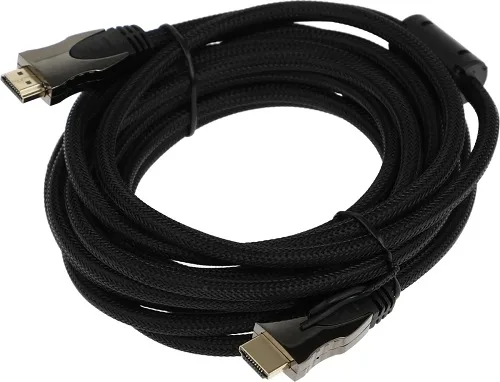 Кабель аудио HDMI (m) - HDMI (m) , ver 1.4, 5м, GOLD, ф/фильтр