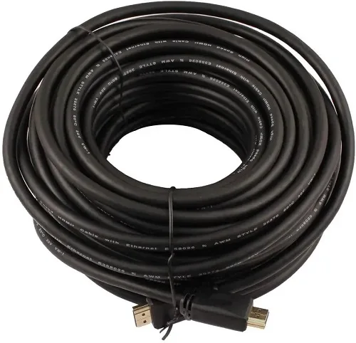 Кабель аудио-видео WH-111, HDMI (m) - HDMI (m) , ver 2.0, 20м, GOLD, черный