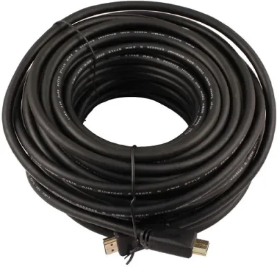 Кабель аудио-видео WH-111, HDMI (m) - HDMI (m) , ver 2.0, 20м, GOLD, черный
